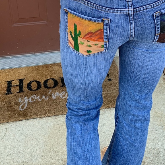 custom paint 7FAMK jeans - Picture 6 of 7